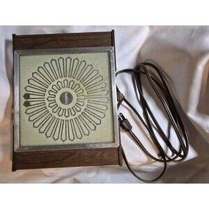 Vintage Salton Hotray Food Warmer Trivet Mid Century Wood Grain Tested Working